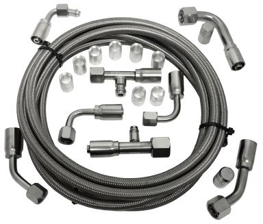 A/C Hose Kit - STRAIGHT with Service Port